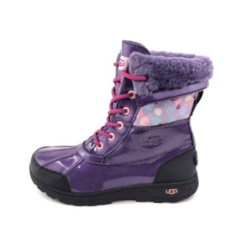 UGG Butte Patent Leather Winter Boots Kids 4